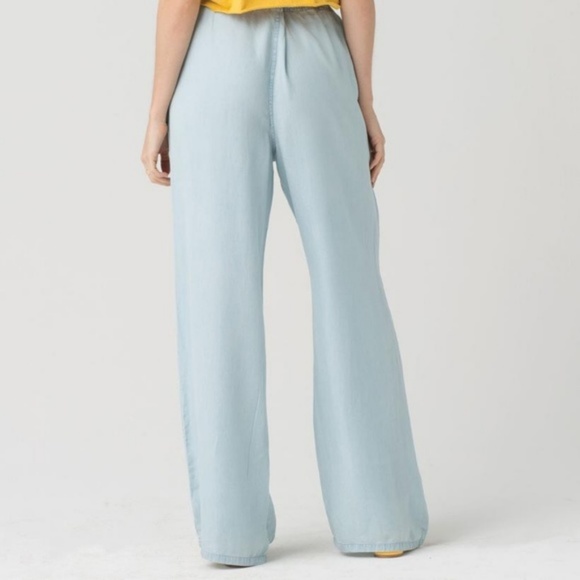 High Rise Belted Paperbag Wide Leg Trousers Pants - Picture 8 of 8